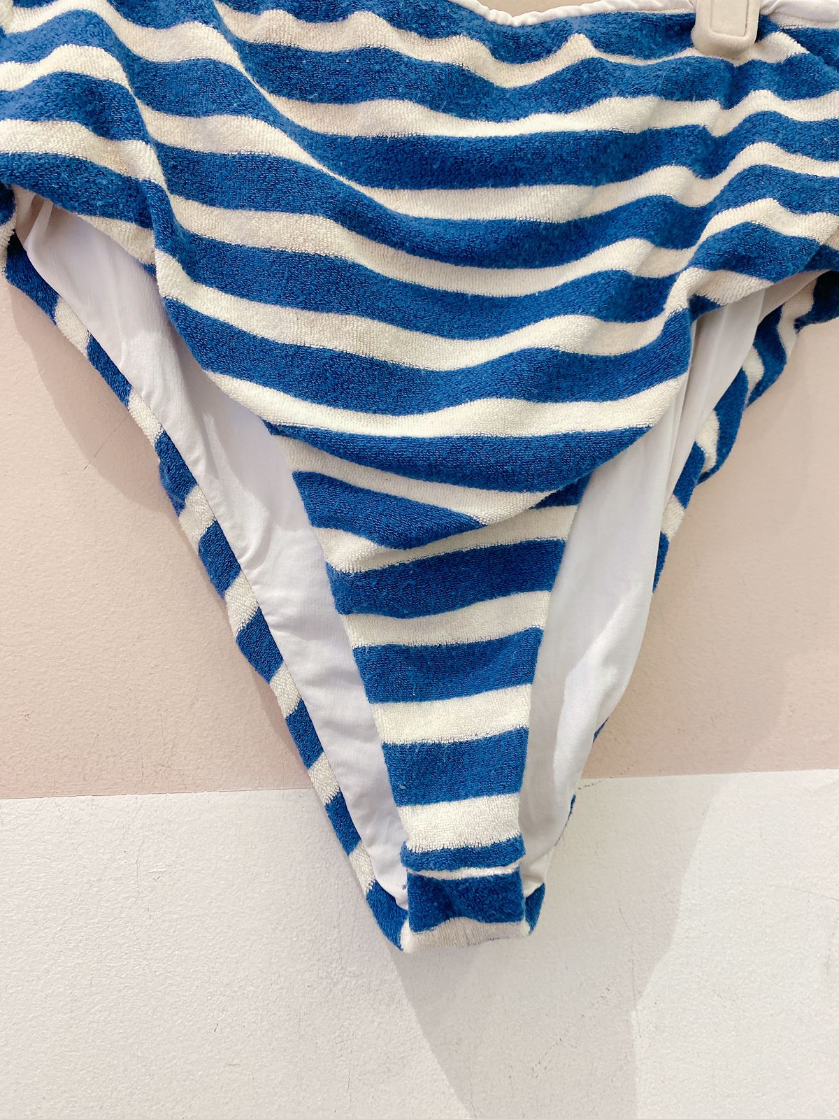 Biquíni azul atoalhado listras Peepou M