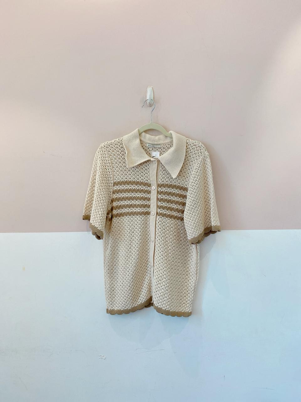 Camisa crochet bege Dress to P