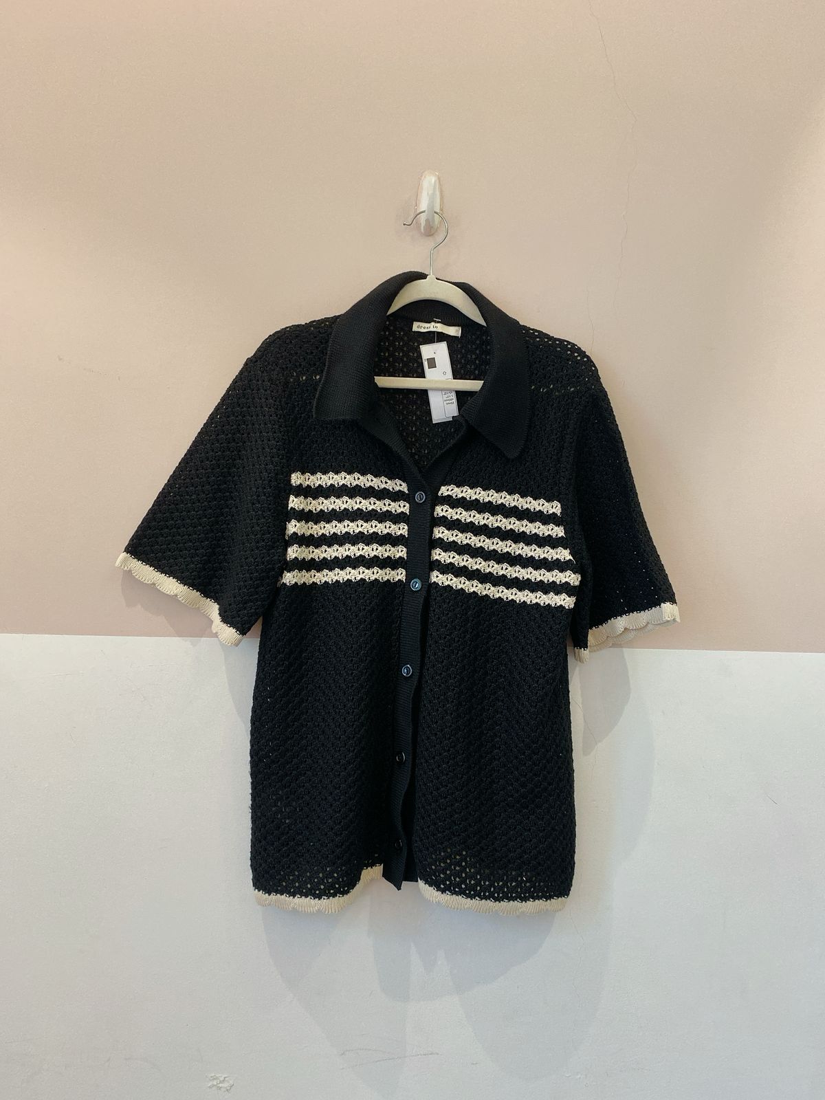 Camisa crochet p&b Dress To M