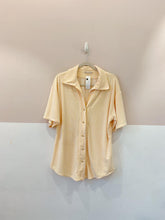 Camisa atoalhada listrada amarela Ruela M