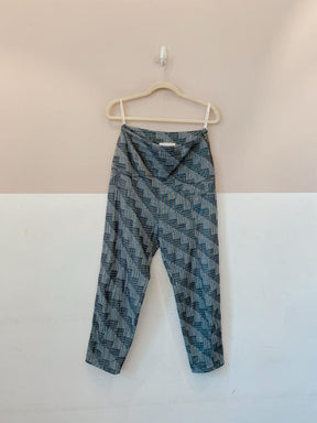 Calça cinza tecido brocado A. Niemeyer 38