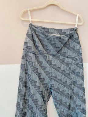 Calça cinza tecido brocado A. Niemeyer 38