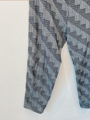 Calça cinza tecido brocado A. Niemeyer 38