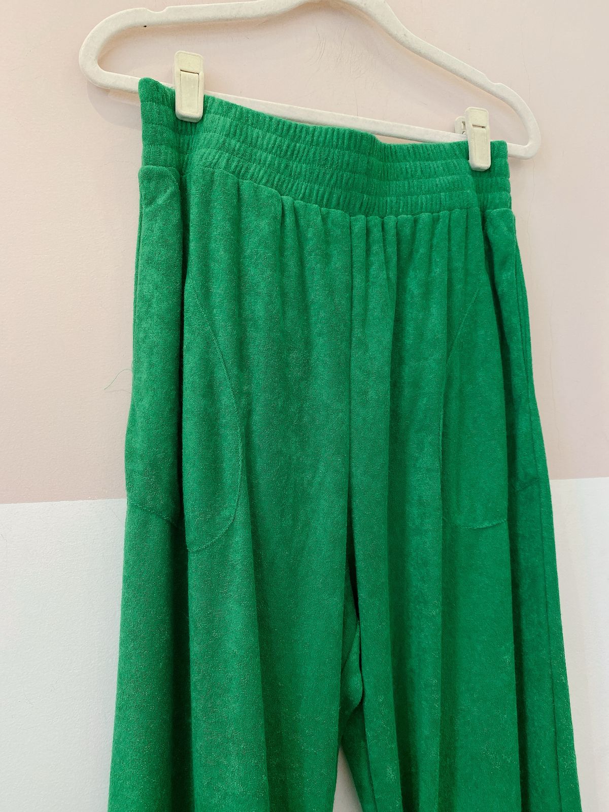 Calça toalhada verde Pitta P