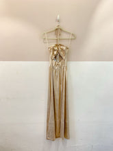 Vestido midi metalizado rosê Caché 34