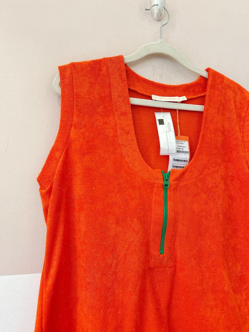 Regata atoalhada coral Pitta G