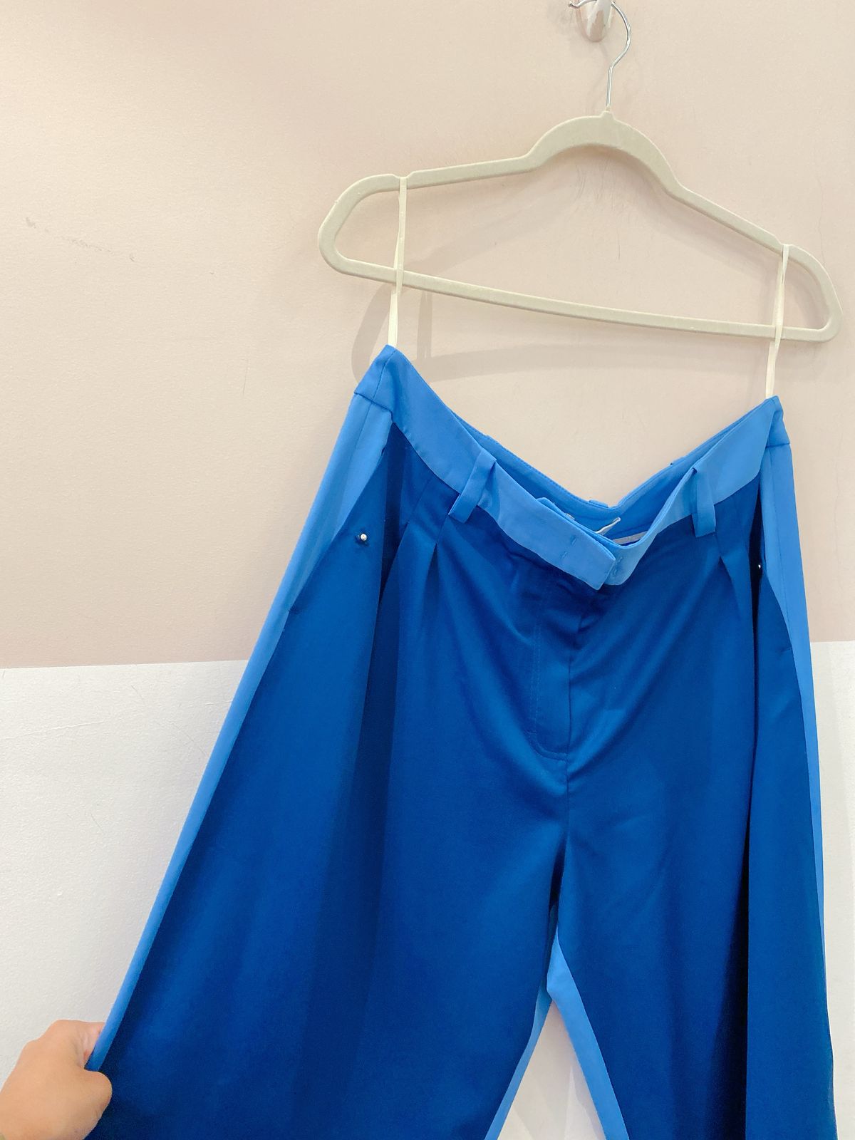 Calça azul gabardine NK 38