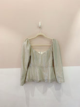 Blusa metalizado prata Eugênia Sanson 40