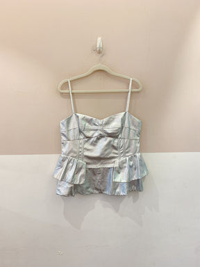 Cropped prata Eugênia Sanson 40