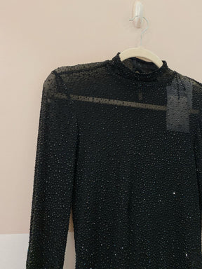 Blusa preto brilhos NK 36