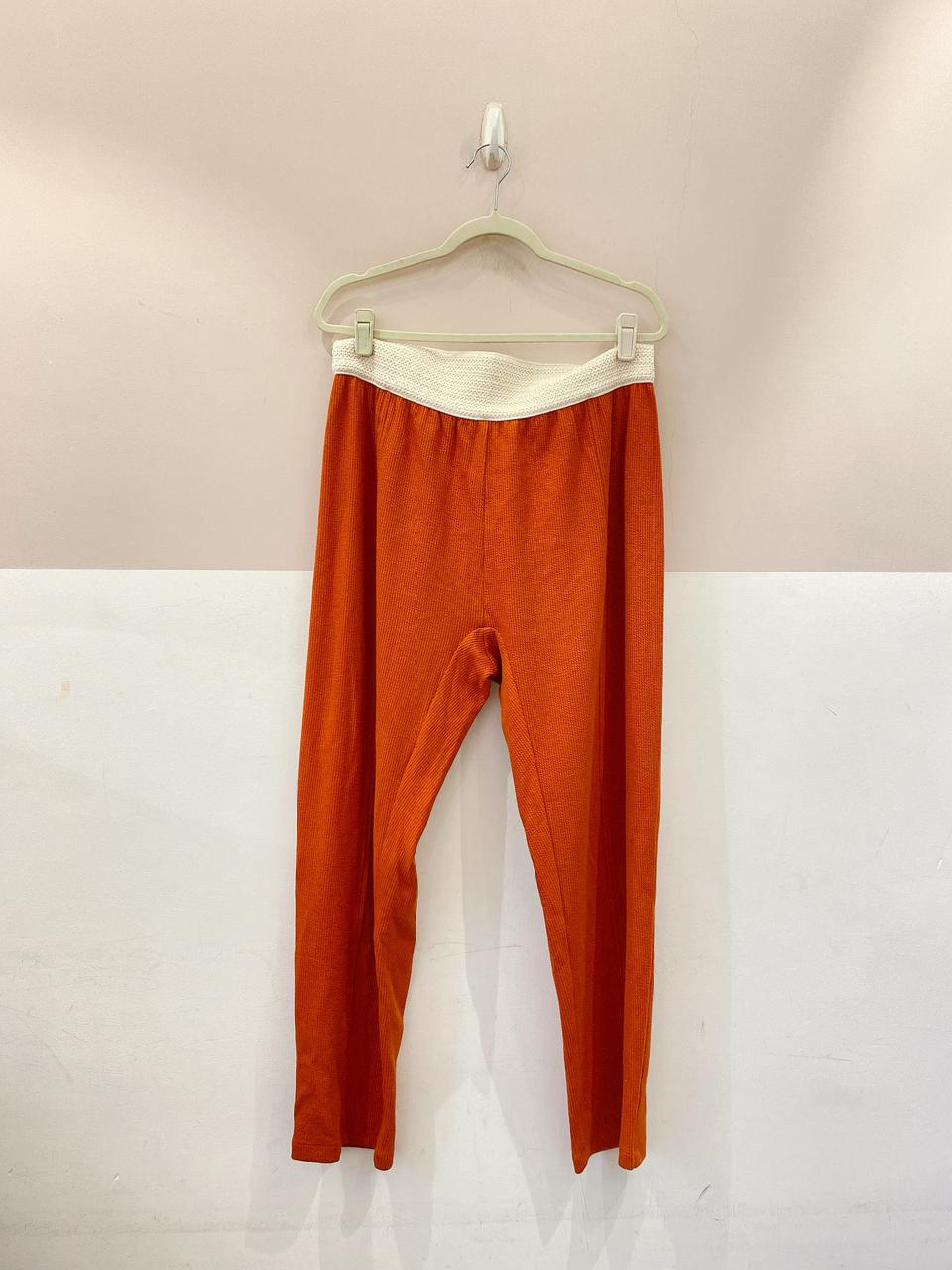 Calça terracota cós areia A. Niemeyer 44