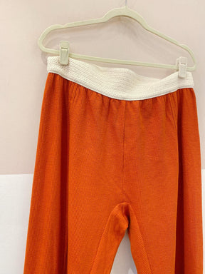 Calça terracota cós areia A. Niemeyer 44