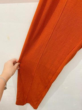 Calça terracota cós areia A. Niemeyer 44