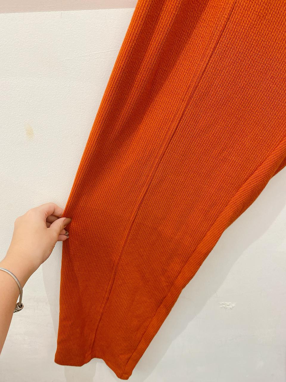 Calça terracota cós areia A. Niemeyer 44