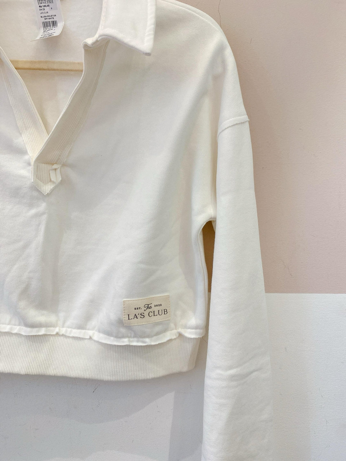 Blusa moletom off white La’s club P