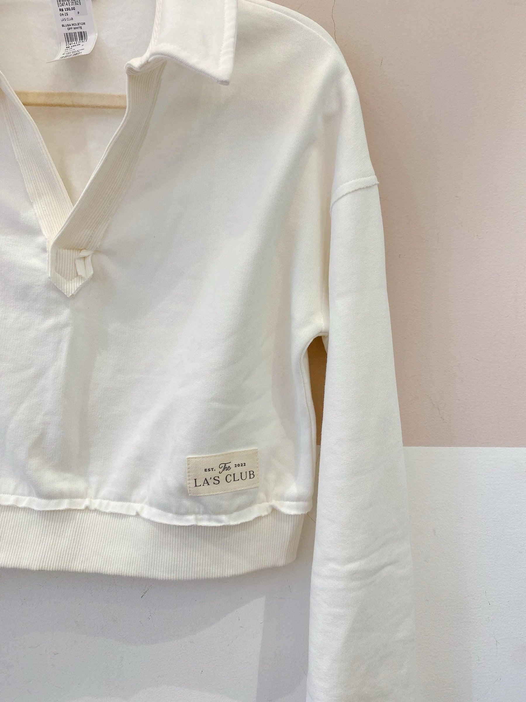 Blusa moletom off white La’s club P