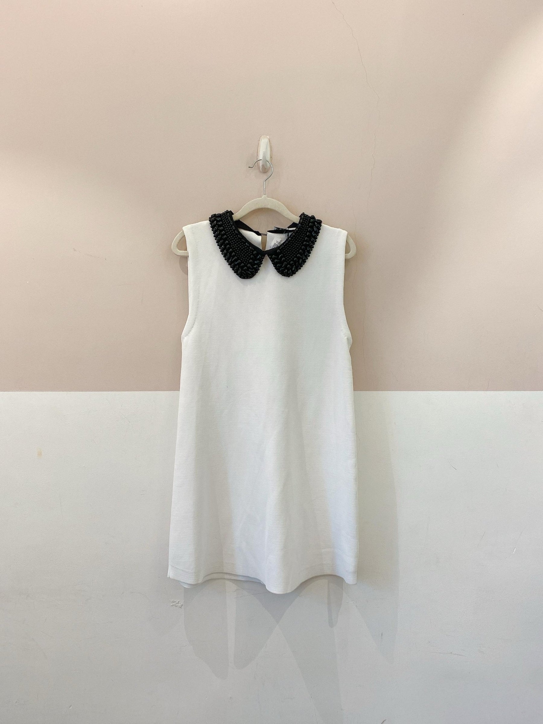 Vestido curto tricot gola Zara P