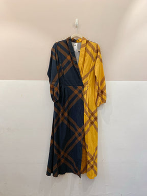 Vestido longo mix de estampas Blessed M