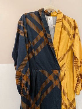 Vestido longo mix de estampas Blessed M