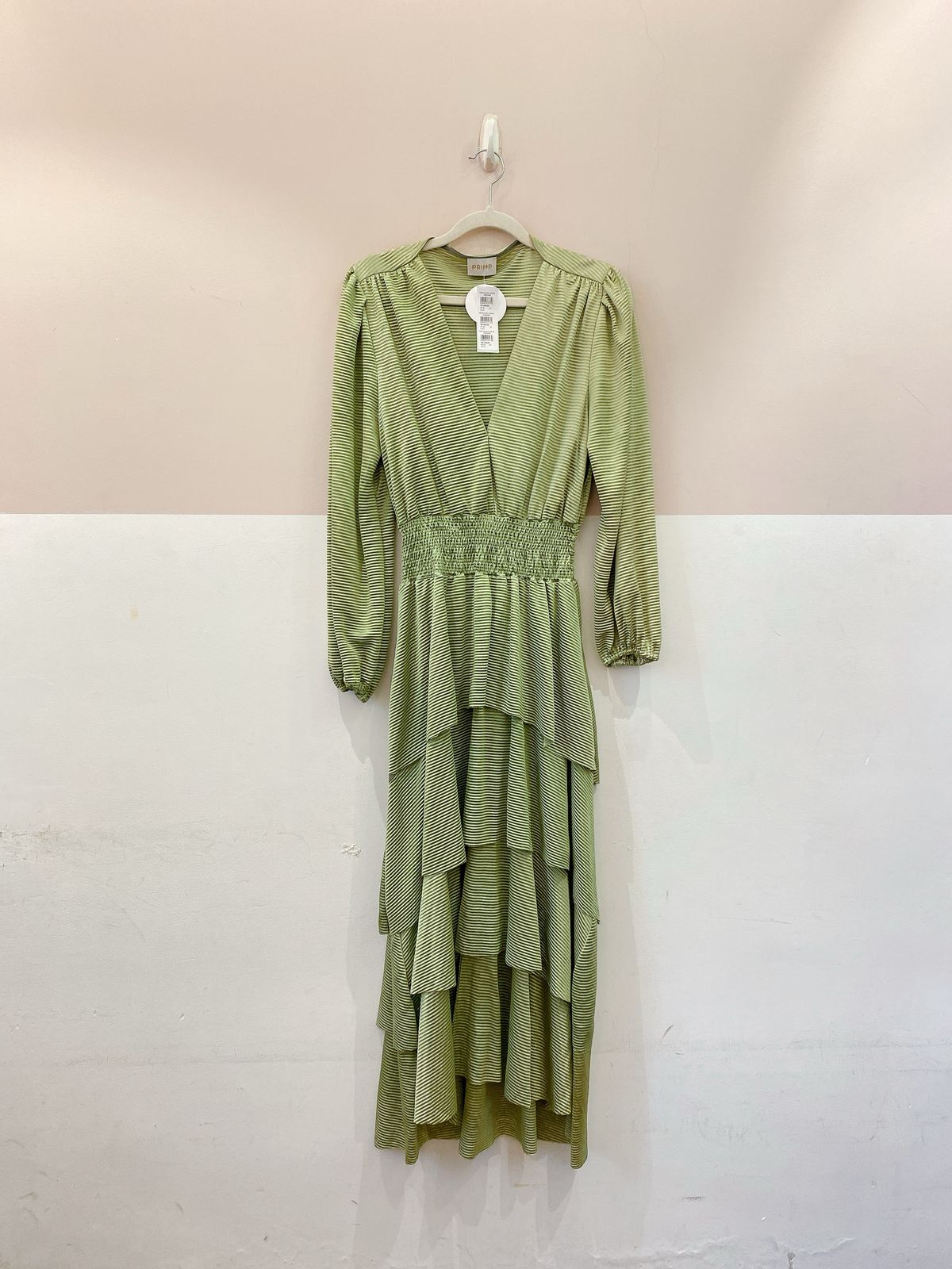 Vestido midi verde camadas Primp PP