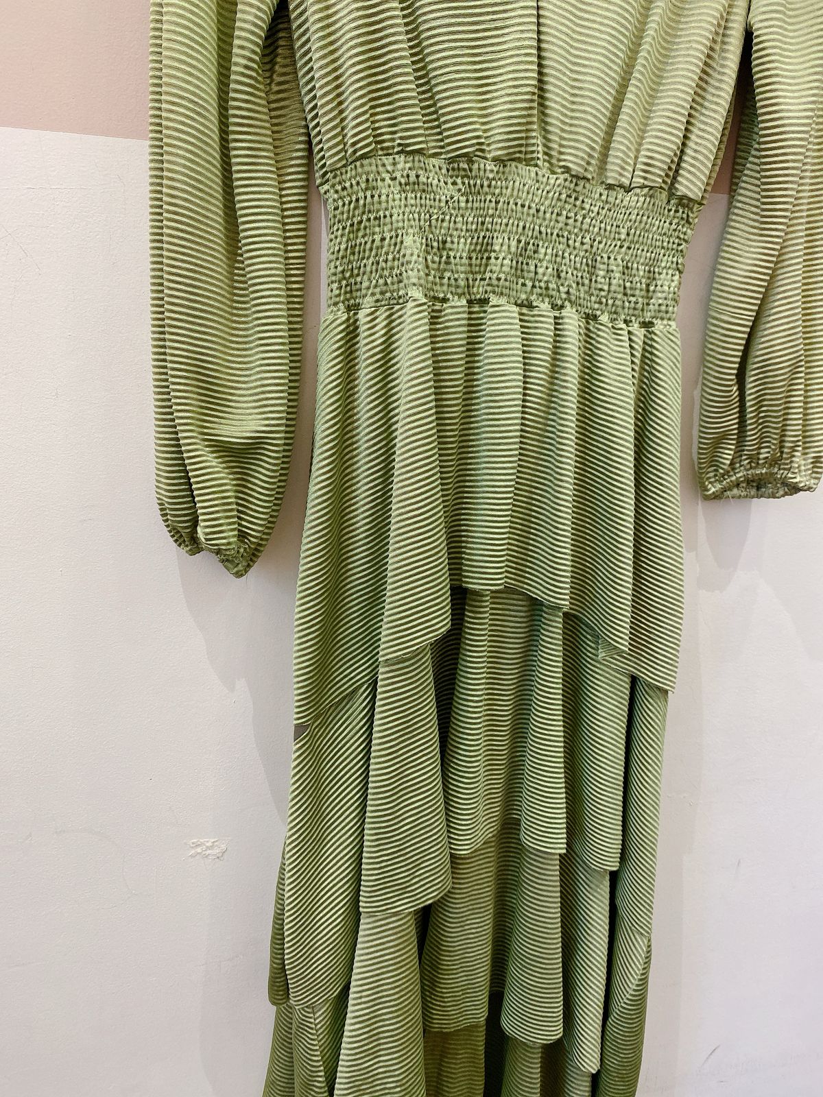 Vestido midi verde camadas Primp PP