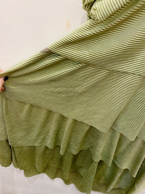 Vestido midi verde camadas Primp PP