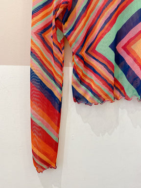 Blusa tule listras coloridas My Place P