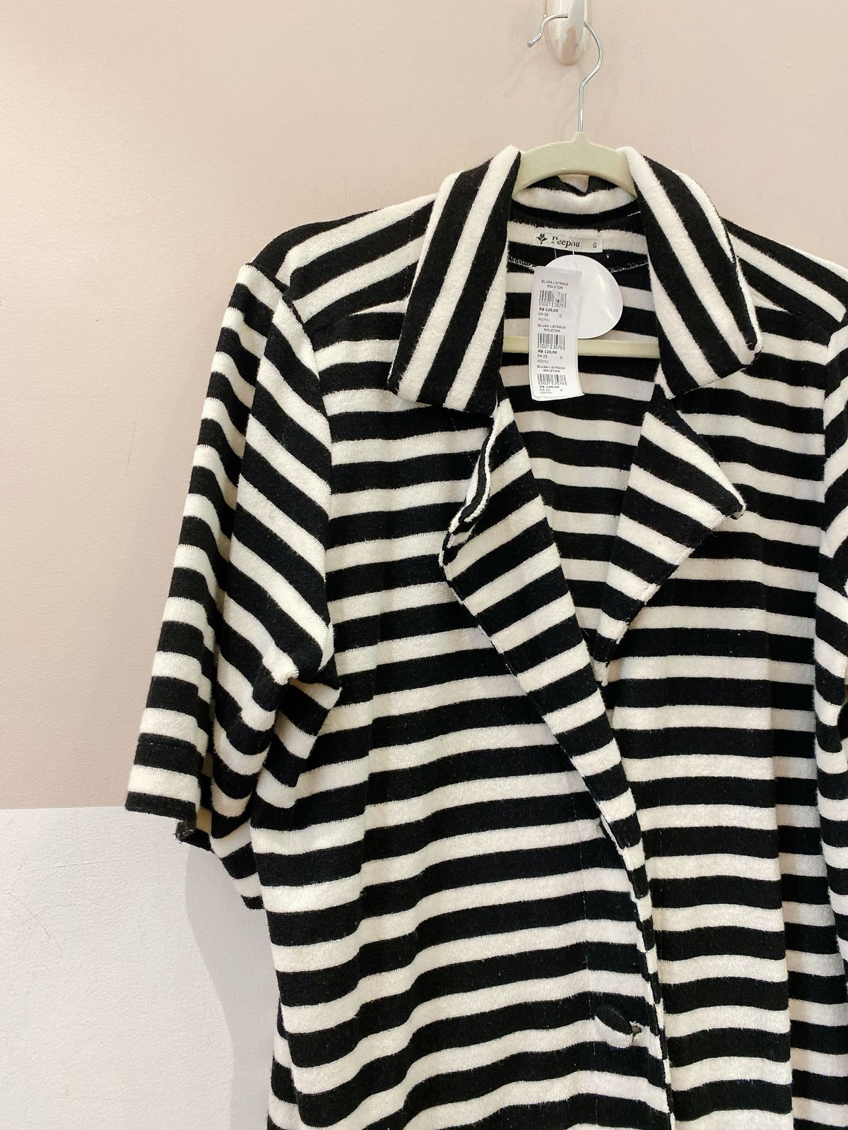 Blusa listrada moletom Peepou G