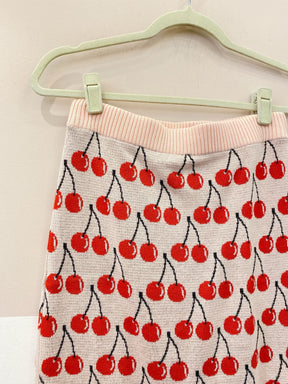 Minissaia tricot cerejas Benetton P