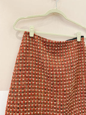 Minissaia tweed vermelha Ramo 38