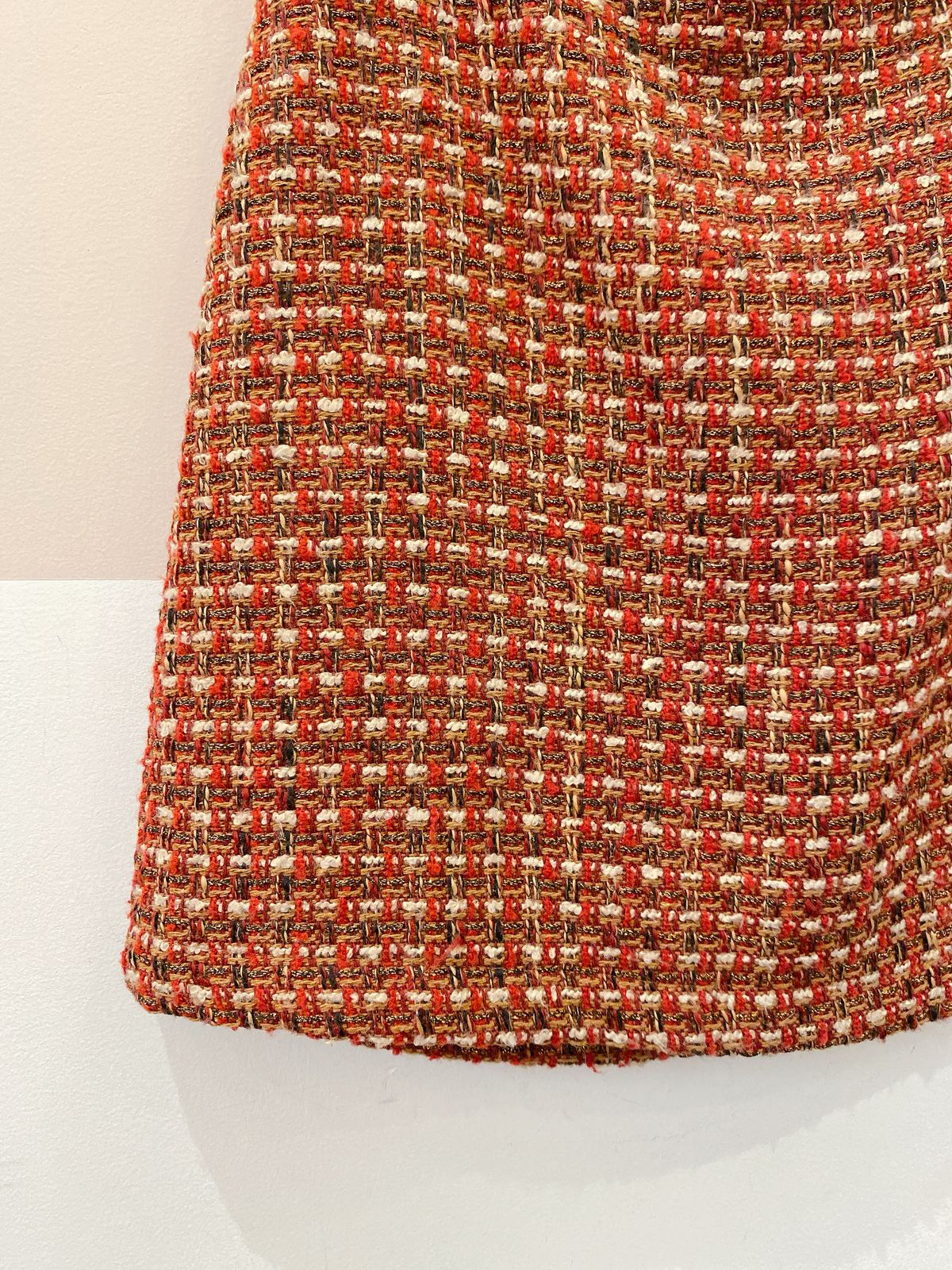 Minissaia tweed vermelha Ramo 38