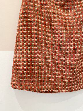 Minissaia tweed vermelha Ramo 38