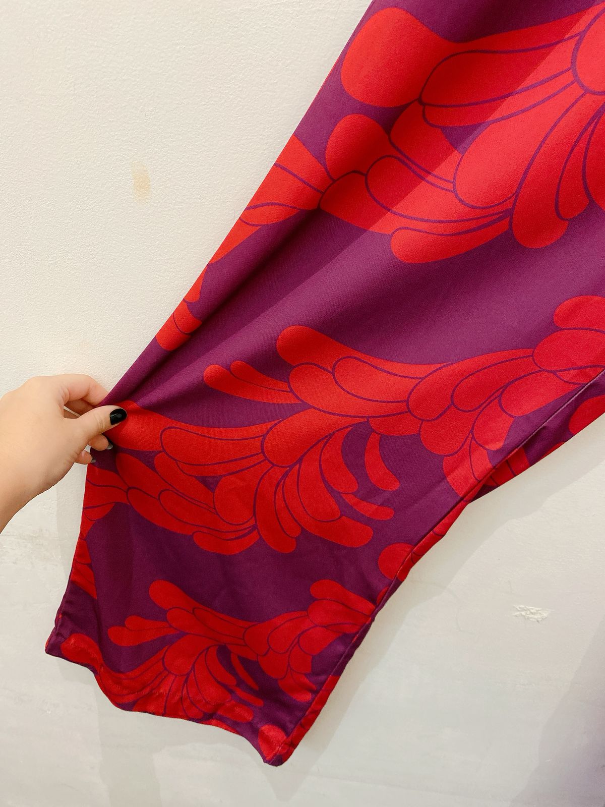 Calça reta estampada Maria Valentina 36