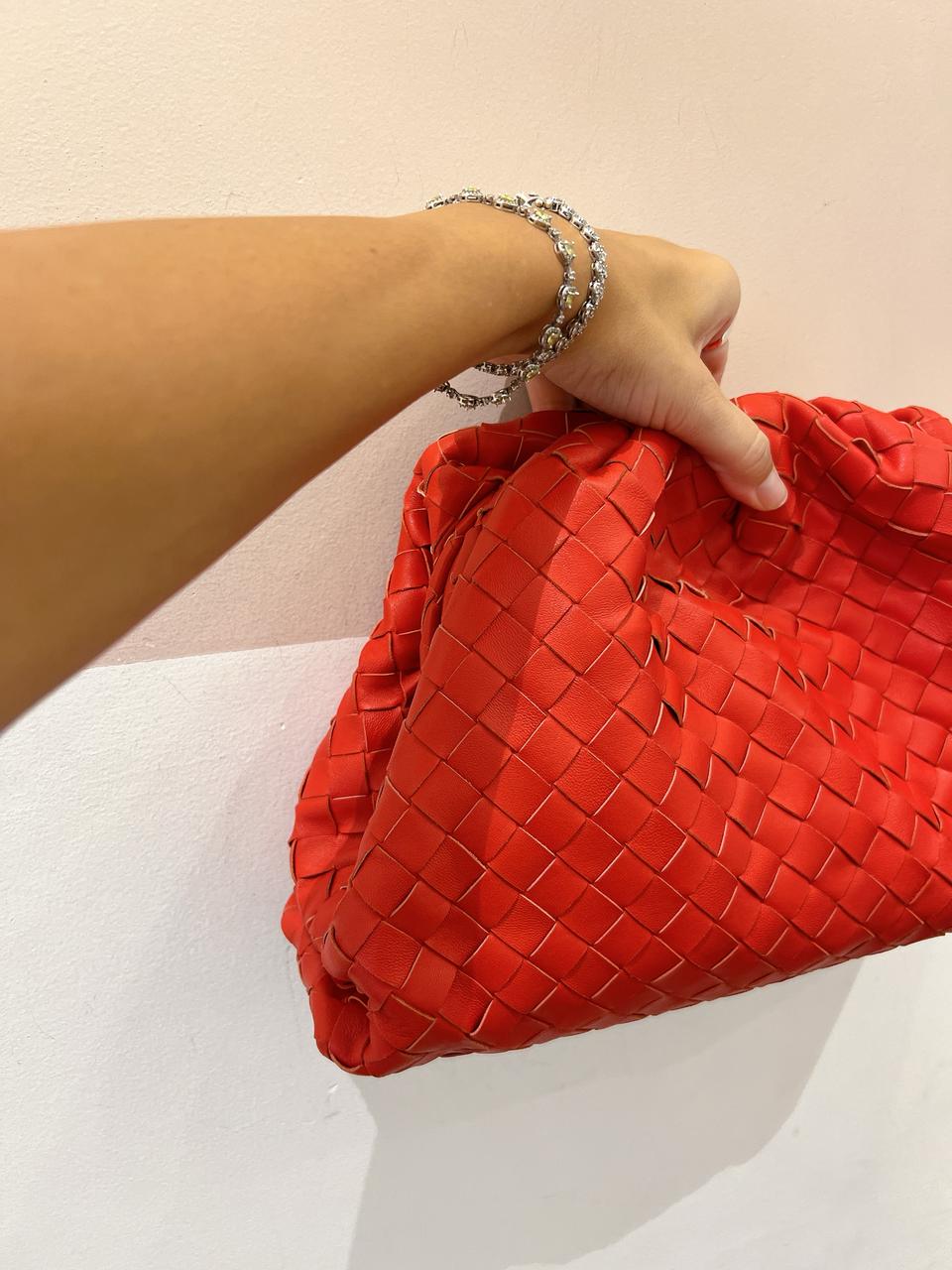 Bolsa pouch vermelha Bottega G
