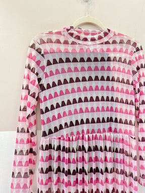 Vestido longo tule estampado Zaye PP