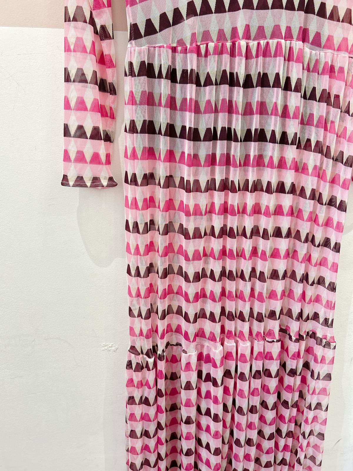 Vestido longo tule estampado Zaye PP