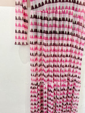 Vestido longo tule estampado Zaye PP