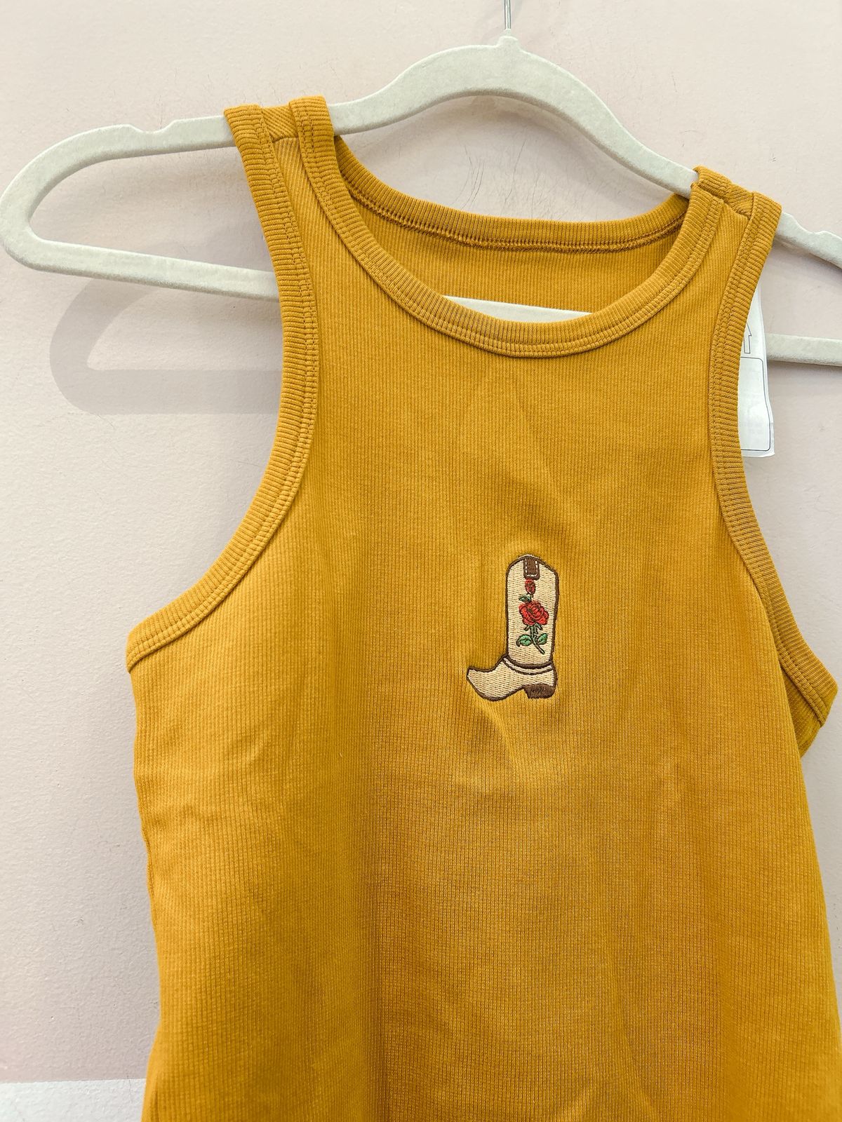 Regata canelada mostarda P