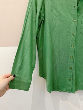 Camisa verde botões Maria Filó P