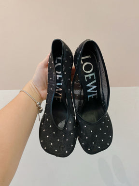 Scarpin preto tela brilhos Loewe 37