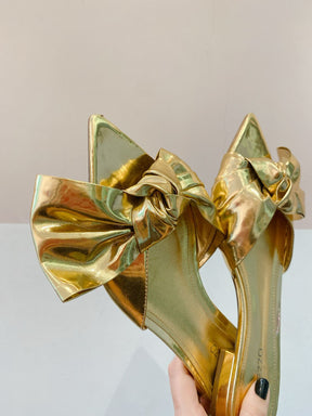 Rasteirinha dourada laço Arezzo 37