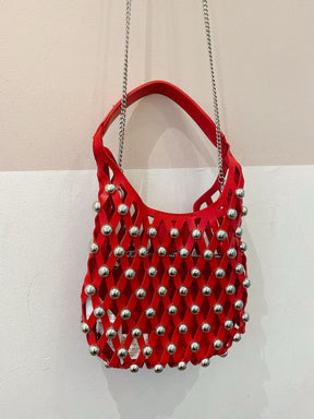 Bolsinha vermelha tachas Zara