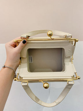 Bolsa bege sanfonada Lala Rossi