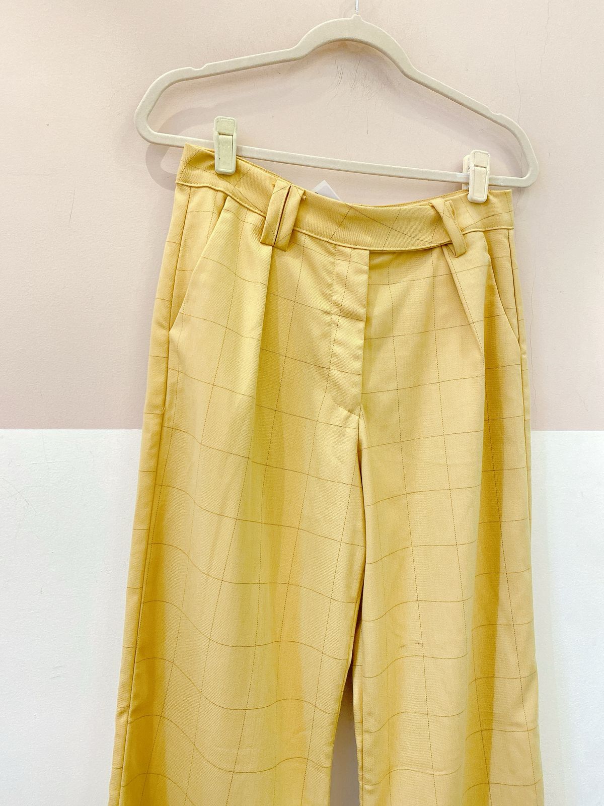 Pantalona grid amarela Isy P