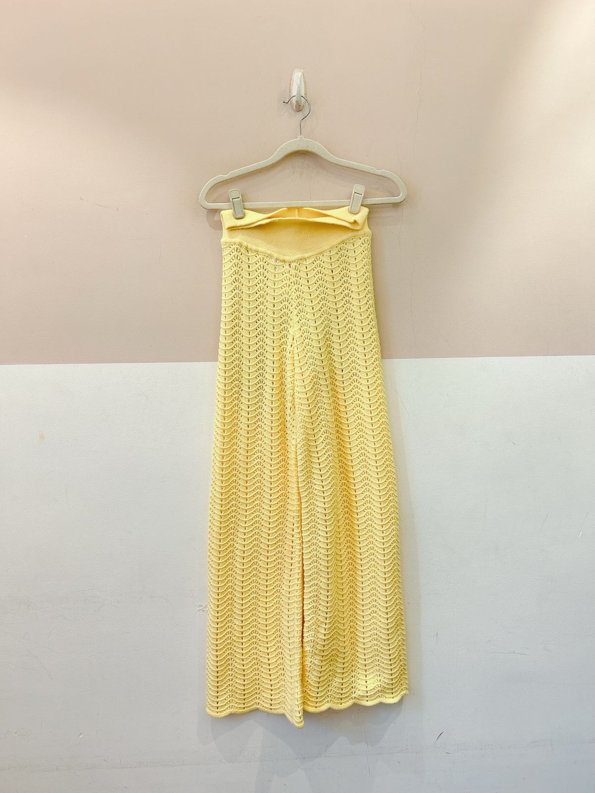 Calça tricot amarela Umore PP