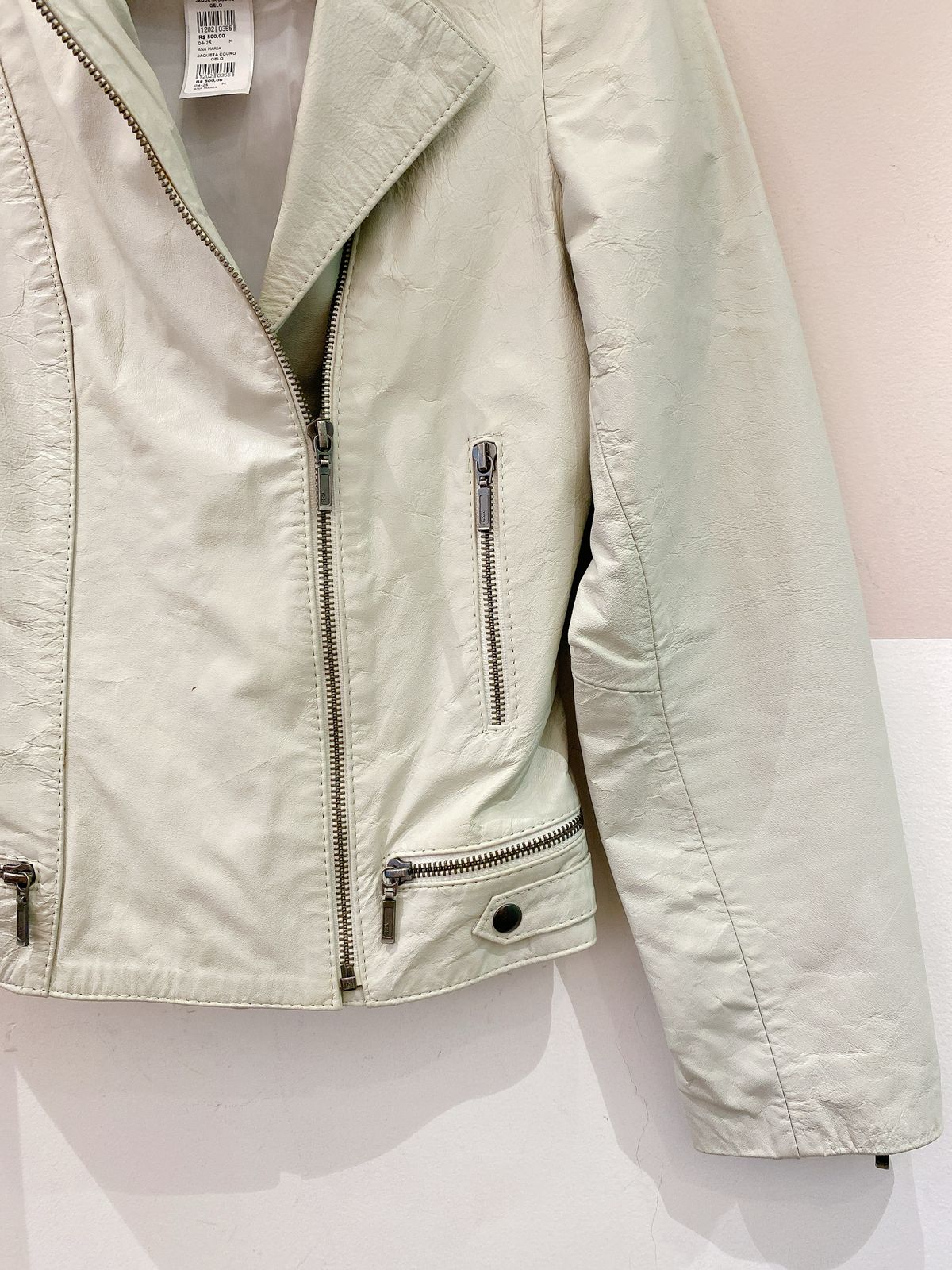 Jaqueta couro gelo Ana Maria M