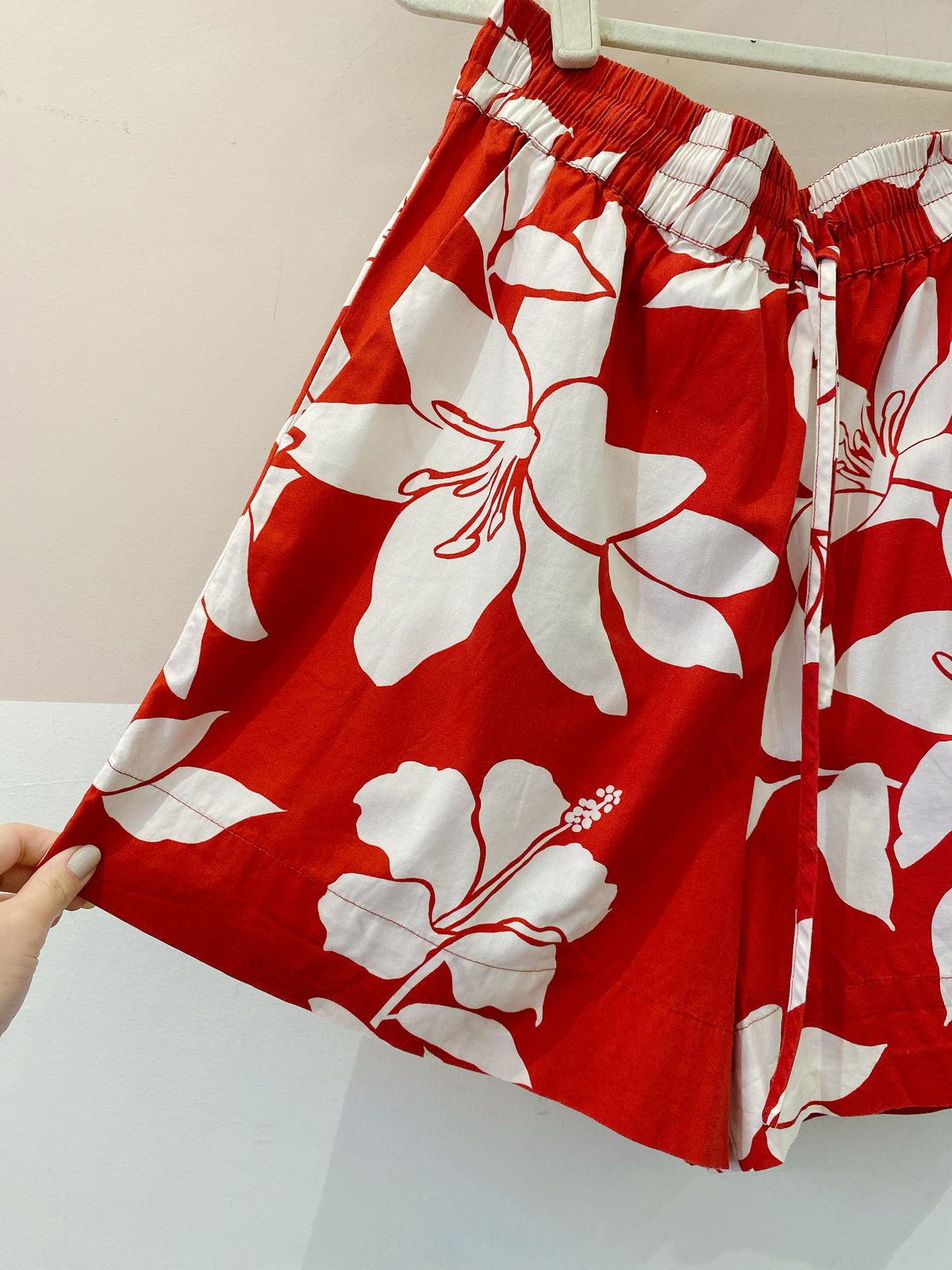 Short floral vermelho Dress To G