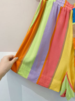 Short listrado colorido Dress To G