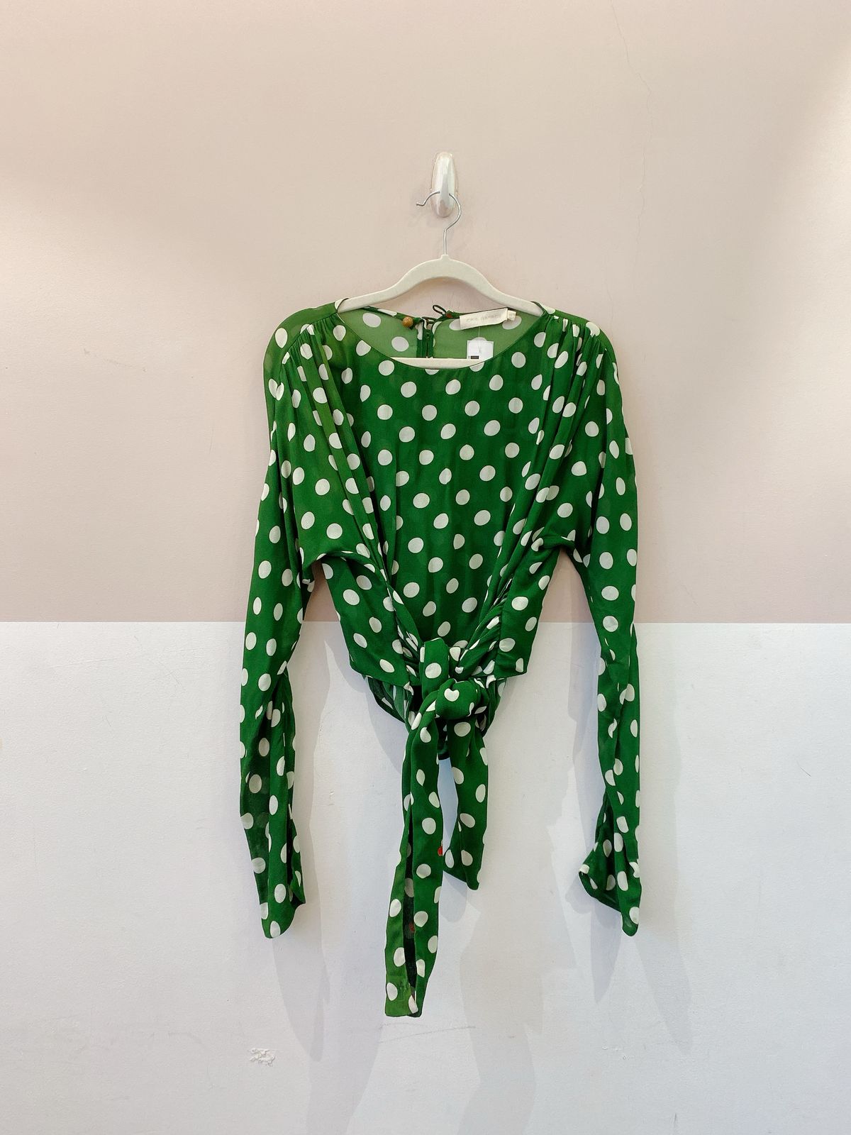 Blusa verde poás Cris Barros 40