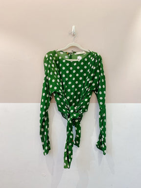 Blusa verde poás Cris Barros 40